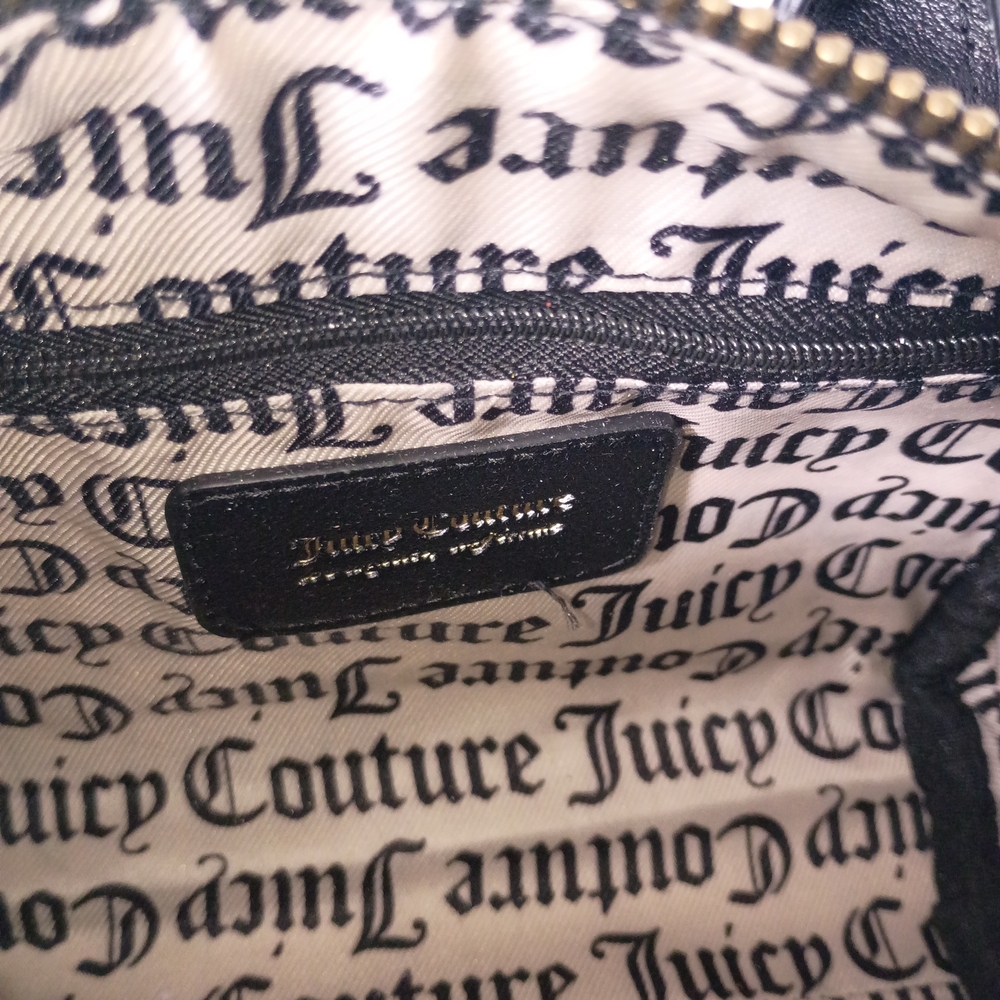Juicy Couture Miss Independent Black Checker Mini Satchel with Cherry Charm - Picture 12 of 15